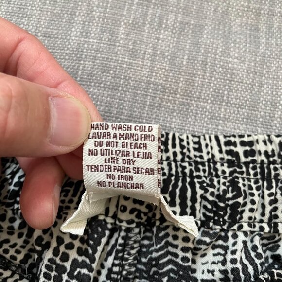 Sans Souci Black White Geometric Print Pull On Pants Women's Size Small - Picture 7 of 10